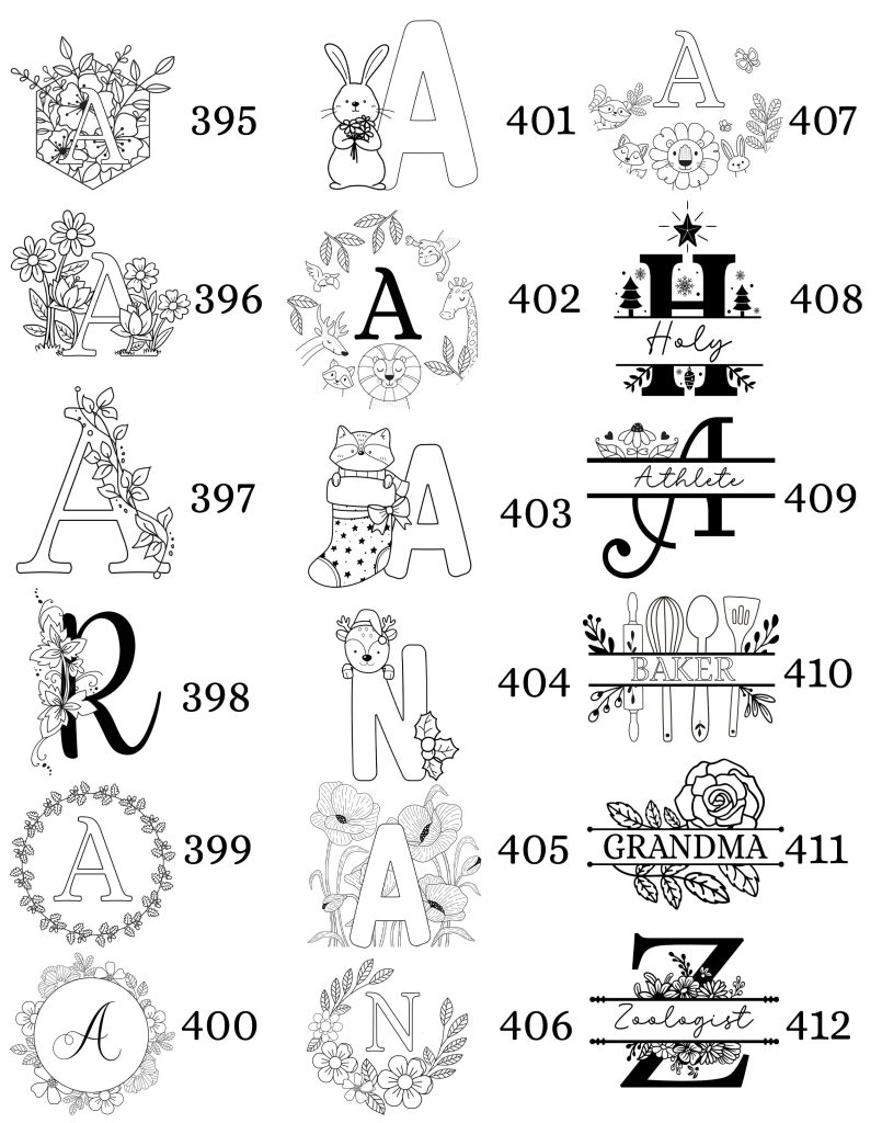 Table des matières modèles initiales
