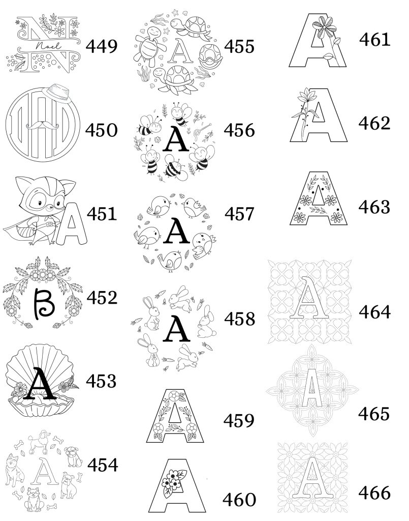 Table des matières modèles initiales