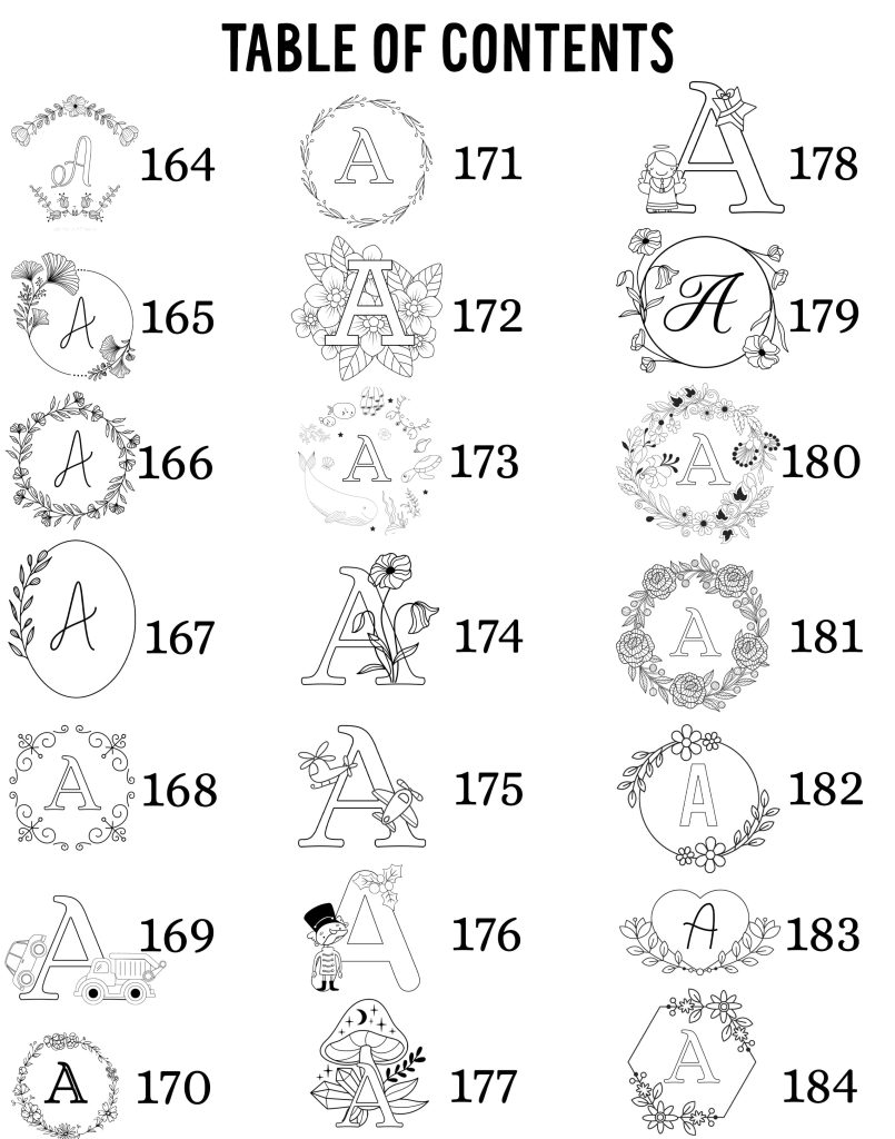 Table des matières modèles initiales
